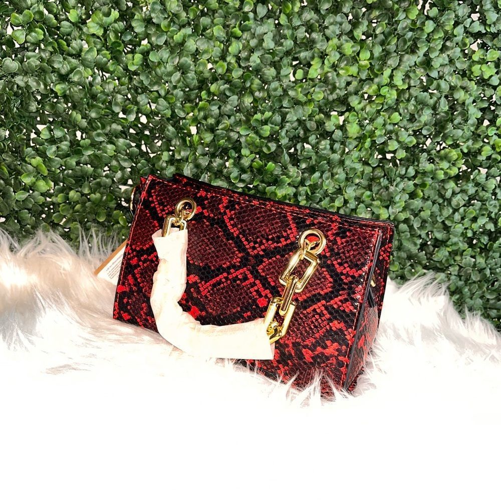 Red Snake Print Crossbody- Brand New from Glamorous Accessories